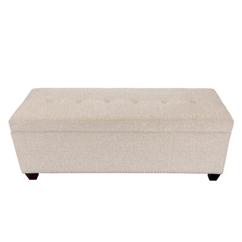 6 Button Nail Linen & Shoe Storage Bench
