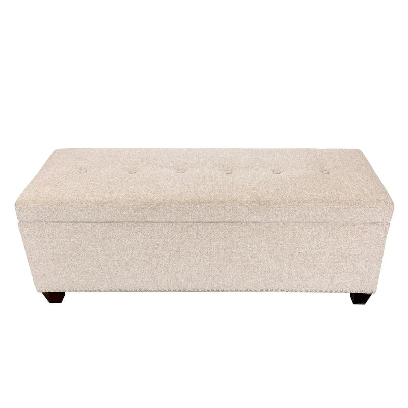 6 Button Nail Linen & Shoe Storage Bench