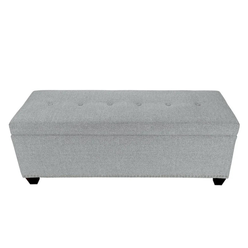 6 Button Nail Linen & Shoe Storage Bench