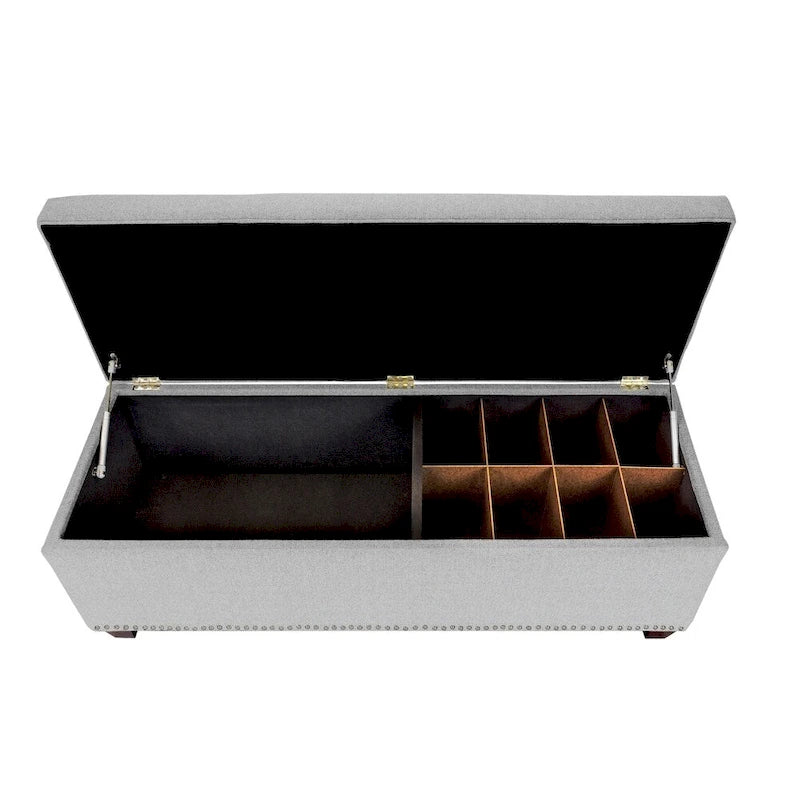 6 Button Nail Linen & Shoe Storage Bench