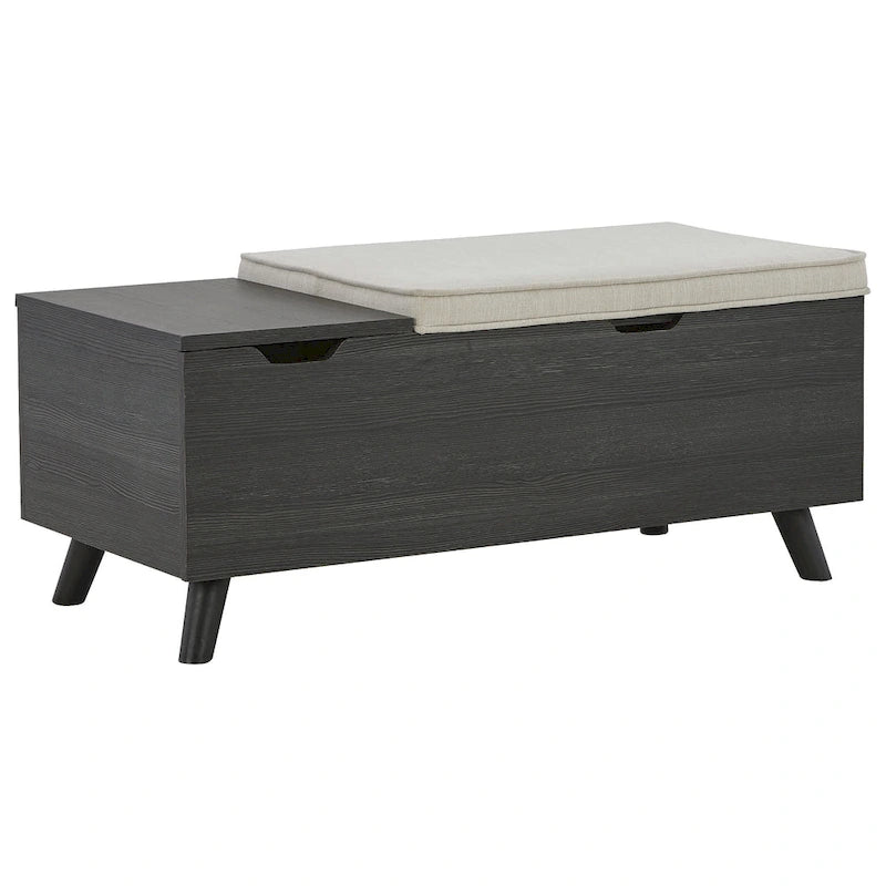 Gray Storage Bench - 39W x 19D x 17H