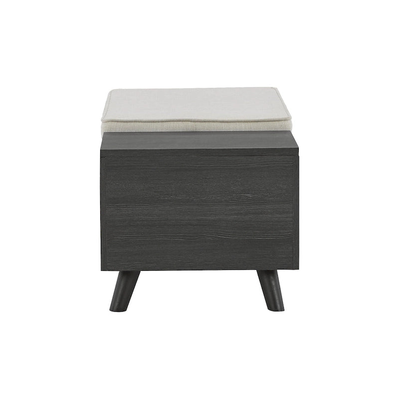 Gray Storage Bench - 39W x 19D x 17H