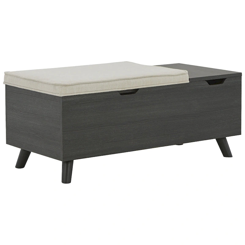 Gray Storage Bench - 39W x 19D x 17H