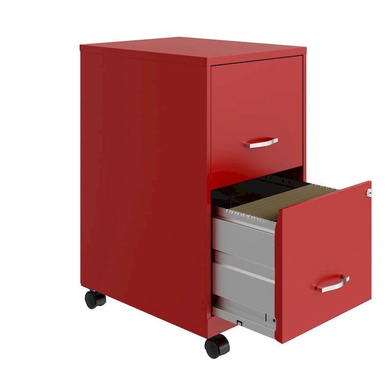 18 2 Drawer Smart Vertical File Cabinet, Lava Red
