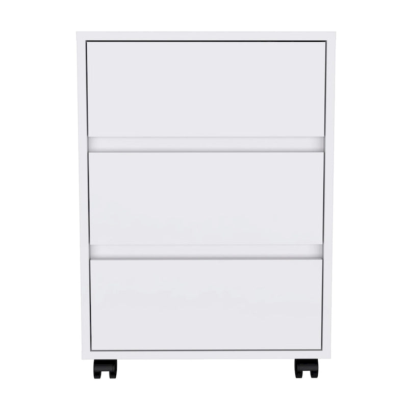 Three Drawers Filing Cabinet Roller Blade Glide