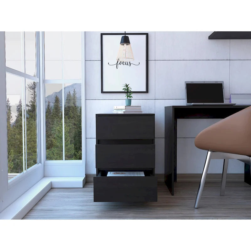 Three Drawers Filing Cabinet Roller Blade Glide