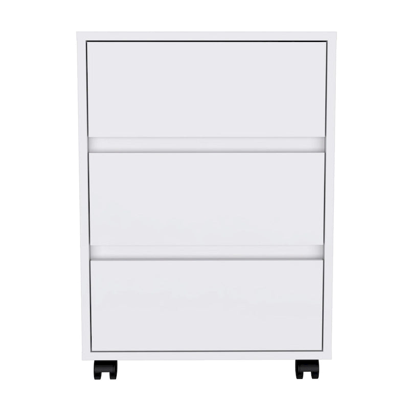 Three Drawers Filing Cabinet Roller Blade Glide