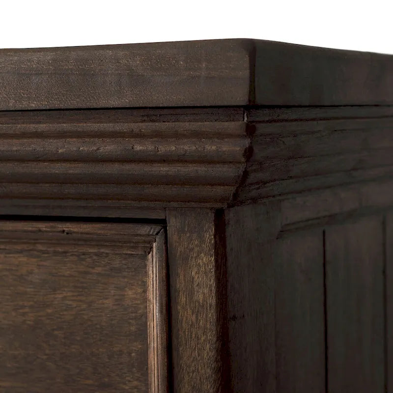 Handmade Solid Reclaimed Barn Wood & Forged Iron Hardware Wine Floor Cabinet for Indoor 40 Height - N/A