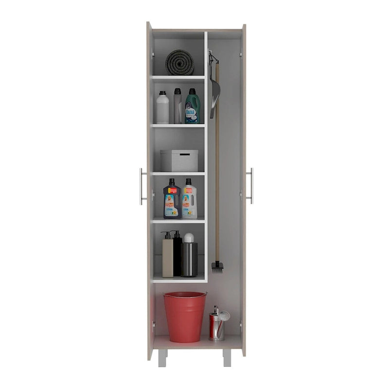 Cleaning Cabinet, Double Door Cabinet, Four Legs, Five Shelves