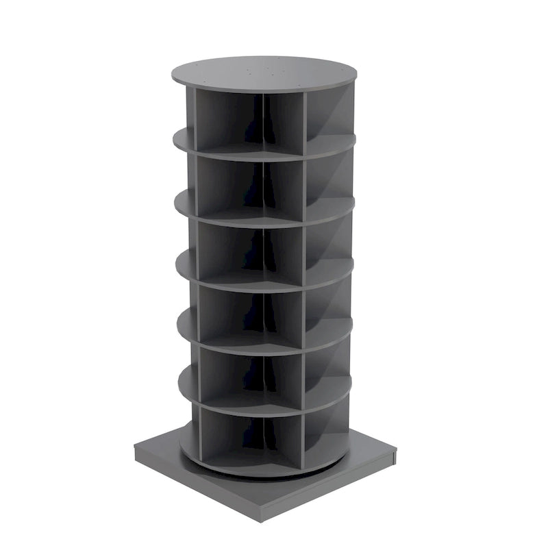 360Rotating Shoe Cabinet 6 layers Holds Up to 24 Paris of Shoes