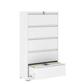 5 Drawer Metal Lateral File Cabinet,Filing Cabinet with Lock,Lockable File Cabinet for Home Office,Locking Metal File Cabinet