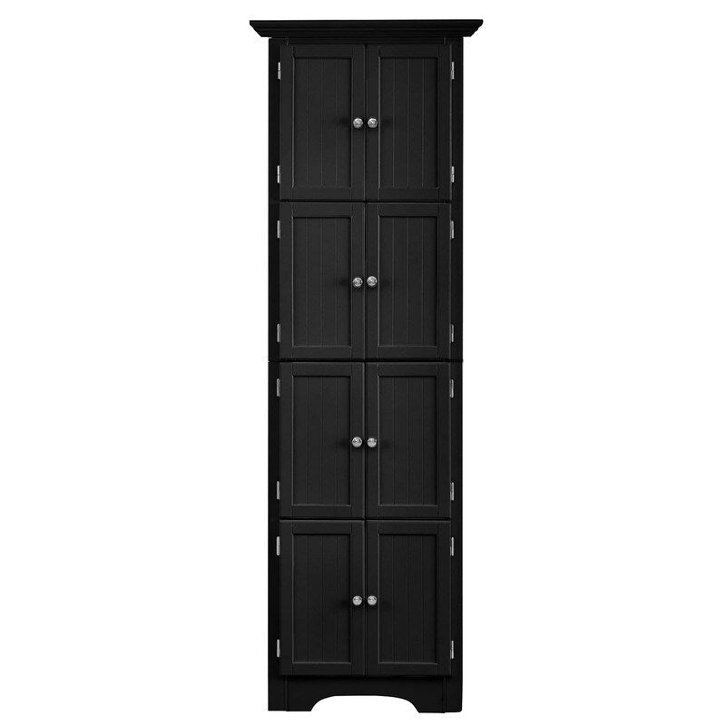 Modern Tall Bathroom Storage Cabinet with Doors and 4 Shelves for Living Room, Kitchen, Office, Bedroom