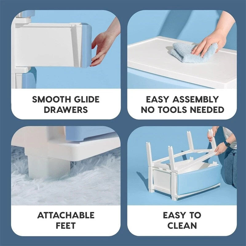 4 Drawer Wide Storage Drawer