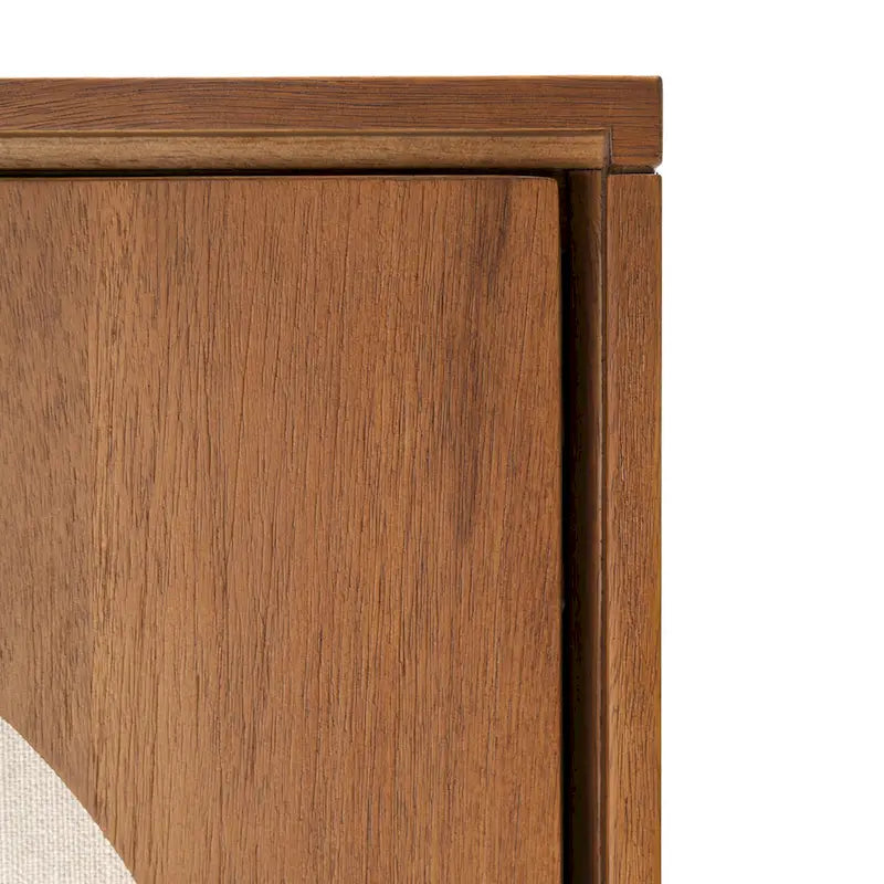 Wide Modern Walnut Effect Cabinet Sideboard