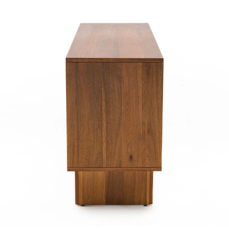 Wide Modern Walnut Effect Cabinet Sideboard
