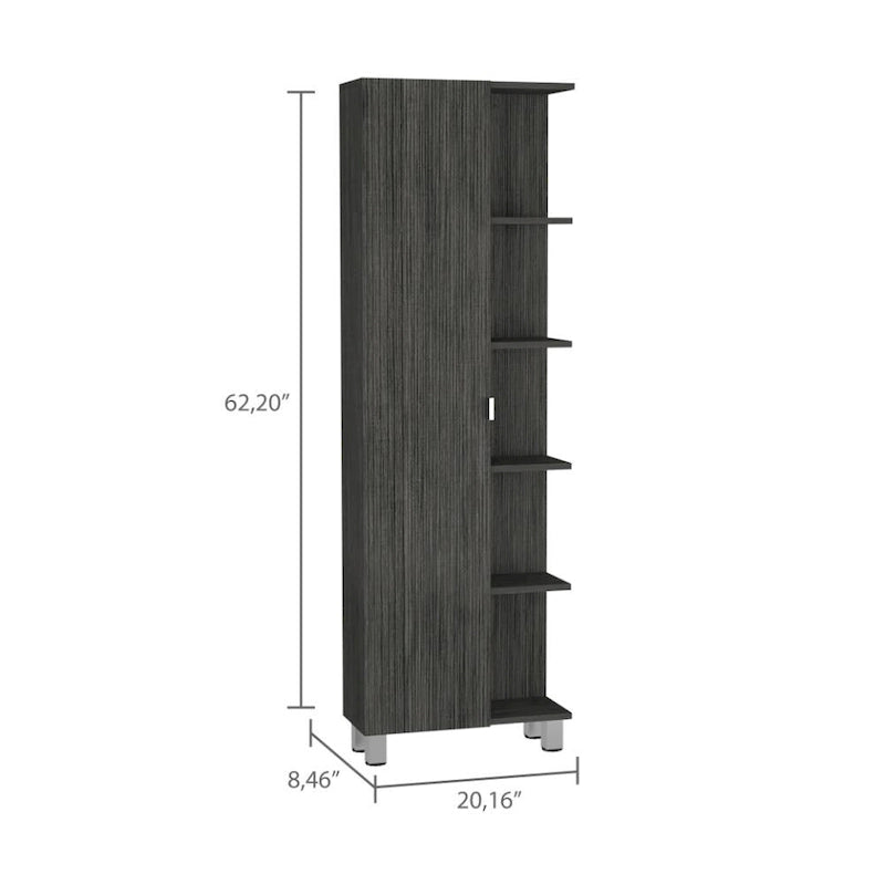 Linen Cabinet, Four Interior Shelves, Five External Shelves